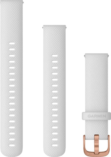 Garmin Quick Release klokkereim 18 mm (hvit/roségull)