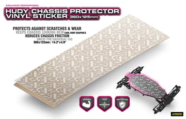 HUDY Chassis Protector Vinyl 360x125mm