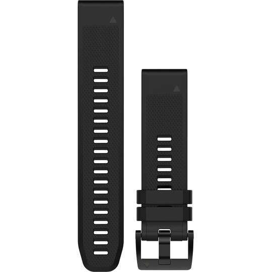 Garmin QuickFit Fenix 5 silikonreim 22 mm (sort/sølv)