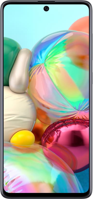 Samsung Galaxy A71 smarttelefon (sølv)