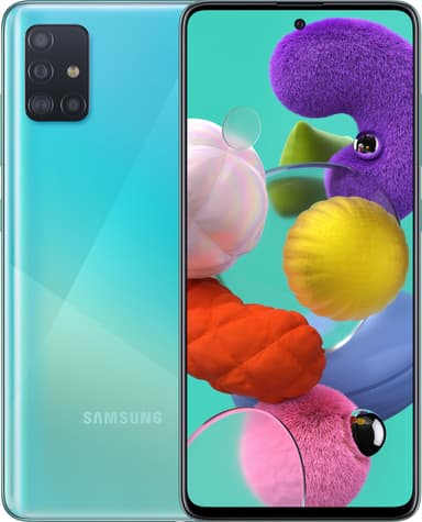 Samsung Galaxy A51 smarttelefon (blå)