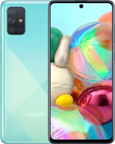 Samsung Galaxy A71 smarttelefon (blå)
