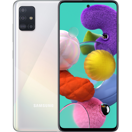 Samsung Galaxy A51 smarttelefon (hvit)