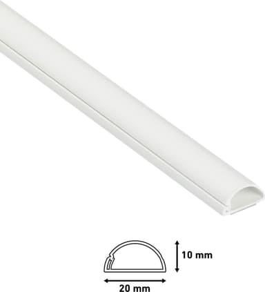 D-Line kabelkanalsett (hvit)