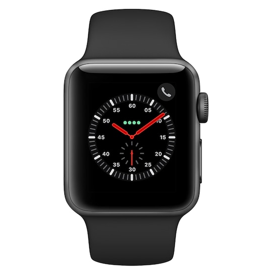 Apple Watch Series 3 38 mm (GPS+mobiltilkobling)