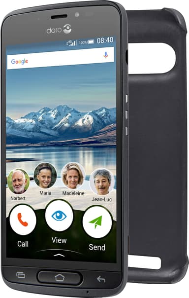Doro 8040 bakdeksel (sort)