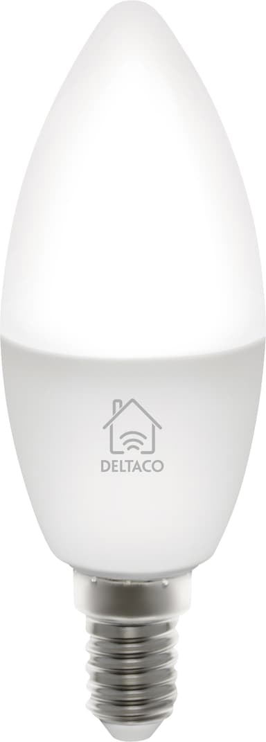 Deltaco E14 smartlyspære (hvit)