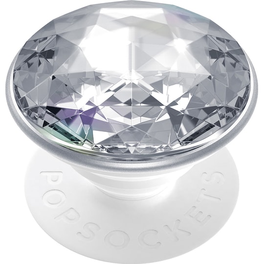 Popsockets Premium grep til mobile enheter (disco crystal silver)