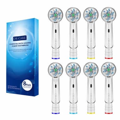 Or-Care Cross Function Tannbørstehoder 8-pack
