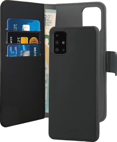 Puro 2-i-1 lommebokdeksel til Samsung Galaxy A51 (sort)