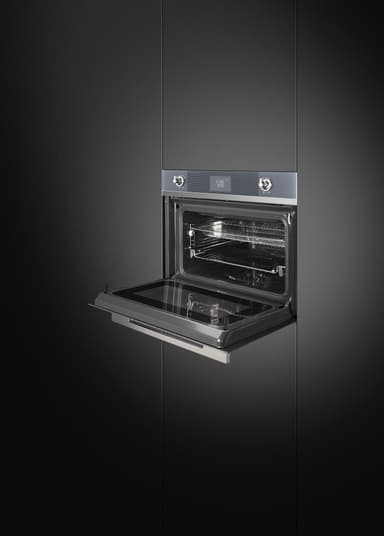 Smeg Linea 45 cm kompaktovn SF4102MCS (sølv)