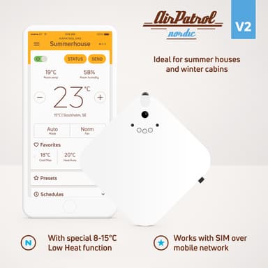 AirPatrol Nordic V2 GSM kontroller til varmepumpe