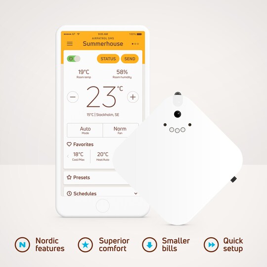 AirPatrol Nordic V2 GSM kontroller til varmepumpe