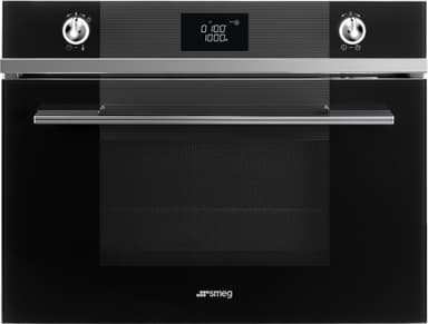 Smeg Linea 45 cm kompaktovn SF4102MCN (sort)