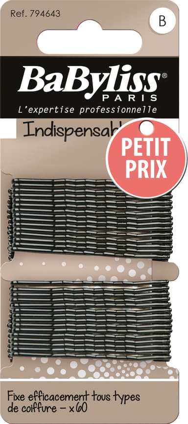 BaByliss Paris sett med 60 hårnåler (sort)