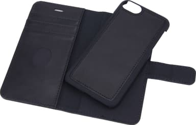 RadiCover iPhone 6/7/8/SE Gen. 2/3 2-i-1 lommebokdeksel (sort)