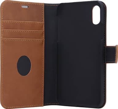 RadiCover iPhone X/Xs 2-i-1 lommebokdeksel (tan)