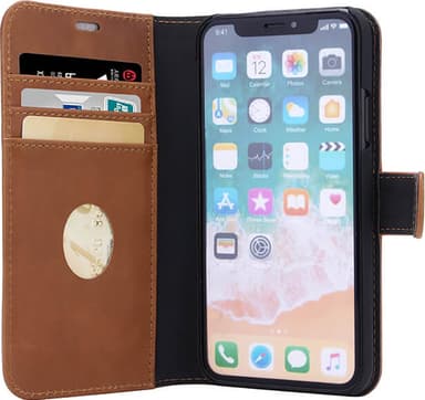 RadiCover iPhone X/Xs 2-i-1 lommebokdeksel (tan)
