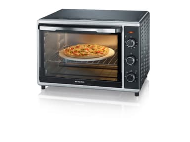 Severin miniovn 42 liter 1800 watt svart/sølv