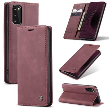 CaseMe Smart Flipdeksel Samsung Galaxy S20 (SM-G980F) - burgunder