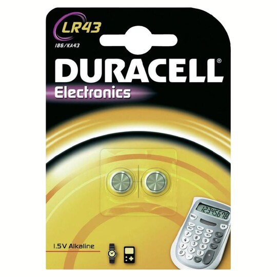 Duracell batteri LR43 (2 stk)