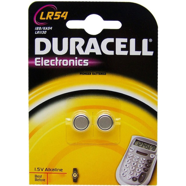 Duracell batteri LR54 (2 stk)