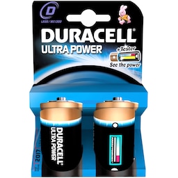 Duracell batteri Ultra Power D (2 stk)