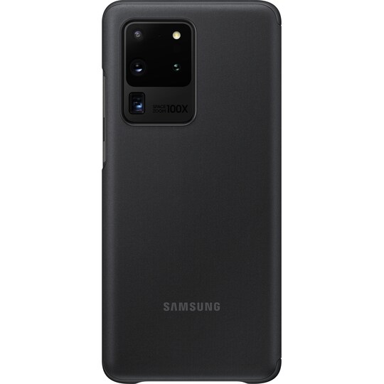 Samsung Galaxy S20 Ultra Clear View deksel (sort)