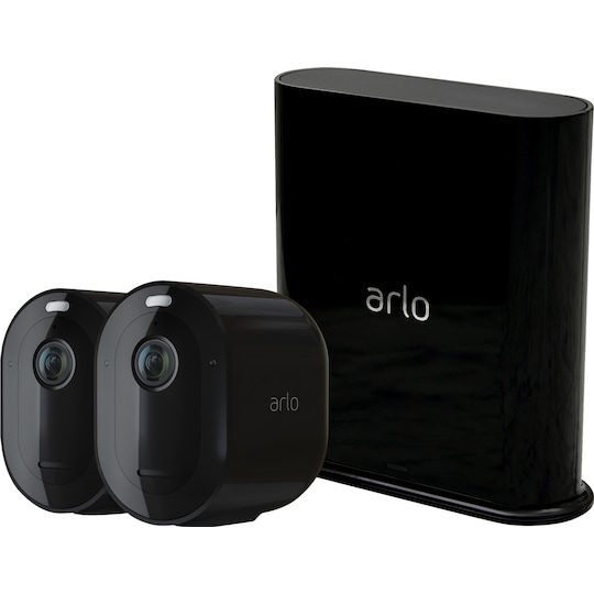 Arlo Pro 3 ledningsfritt kamera 2K QHD sikkerhetssett (2-pakning,sort)