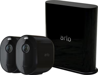 Arlo Pro 3 ledningsfritt kamera 2K QHD sikkerhetssett (2-pakning,sort)