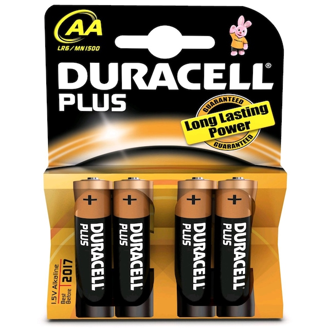 Duracell batterier Plus Power AA 4 pakk