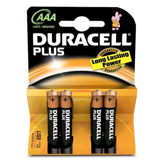 Duracell batterier Plus Power AAA 4 pakk
