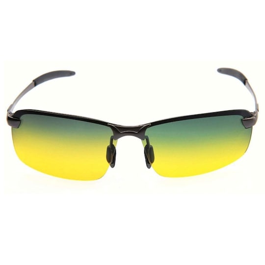 Polariserende solbriller med fargeskiftende glass - gul / svart - Elkjøp