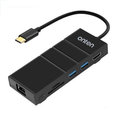 'USB-C Multiport-adapter 4K HDMI, 2 USB, USB-C, Gigabit Ethernet