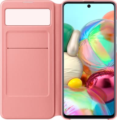 Samsung S View lommebokdeksel til Galaxy A71 (hvit)