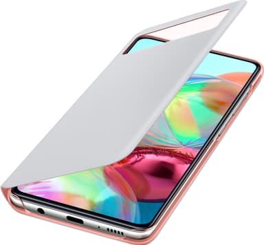 Samsung S View lommebokdeksel til Galaxy A71 (hvit)