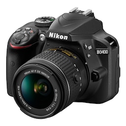 Nikon D3400 SLR kamera + 18-55 mm AF-P DX objektiv