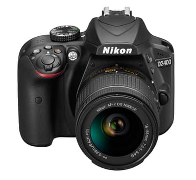 Nikon D3400 SLR kamera + 18-55 mm AF-P DX objektiv