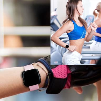 Fitbit Versa gummiarmbånd Rosa (S)