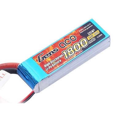 2s  1800mAh - 40C - Gens Ace T-Plug (Deans)