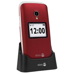 Doro 2424 mobiltelefon (rød) - Kun 2G