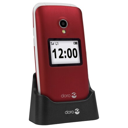 Doro 2424 mobiltelefon (rød)
