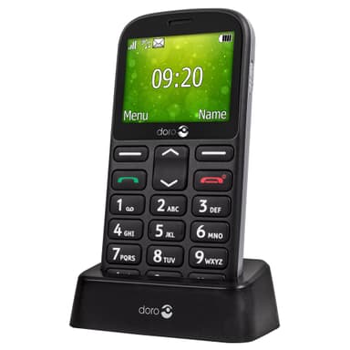 Doro 1362 mobiltelefon (sort) - Kun 2G