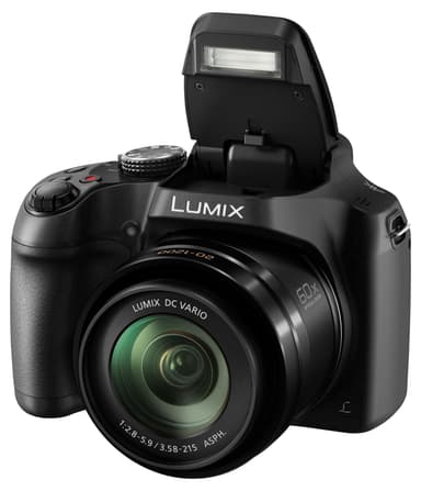 Panasonic Lumix FZ82 ultrazoomkamera (sort)