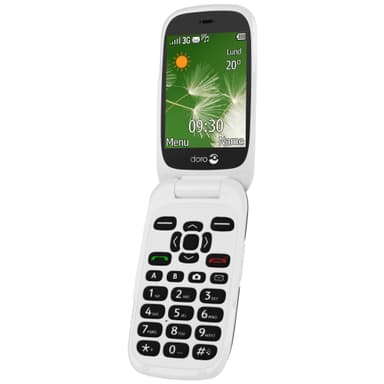 Doro 6521 mobiltelefon (grå/hvit)