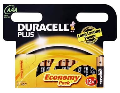 Duracell batterier Plus Power AAA 12 pakk