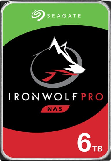 Seagate IronWolf Pro 3,5" intern harddisk til NAS (6 TB)