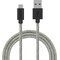 Smartline USB-A til USB-C flettet kabel 2 m (grå)