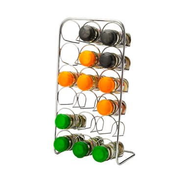 Pisa Spice Rack 18 Jar - chrome