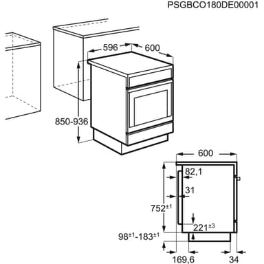 Electrolux komfyr LKR66040NX (rustfritt stål)